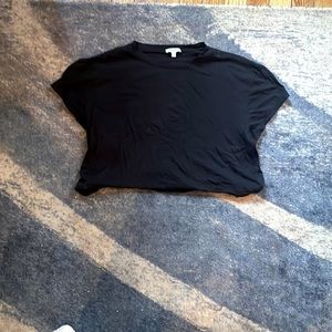 Splendid black loose fitted crop top, new